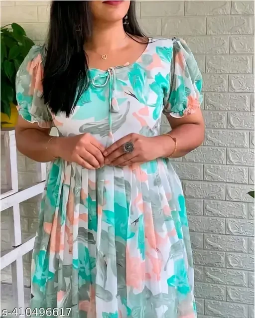 Women And Girls Printed Dress