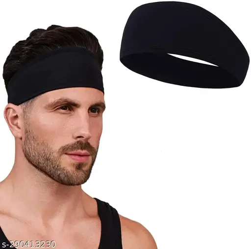 Workout Sweat Bands Headbands for Men Women Sport Non-Slip Head Band,Moisture Wicking Hairband, Long Hair, Quick Dry, Running, Yoga, Hiking, Tennis, Exercise Fitness Gym Athleticb Sports Sweat wicking