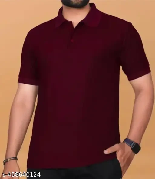 Mens Polo Neck Maroon color