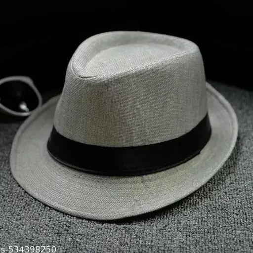 INFISPACE PAPER STRAW HAT GREY PACK-1 HAT SUMMER HAT HAT