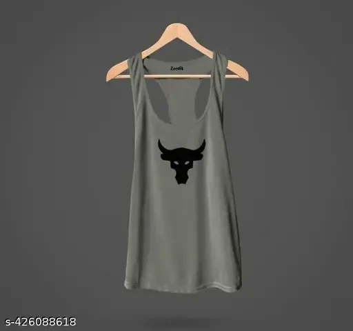 Printed polyester gym vests for man