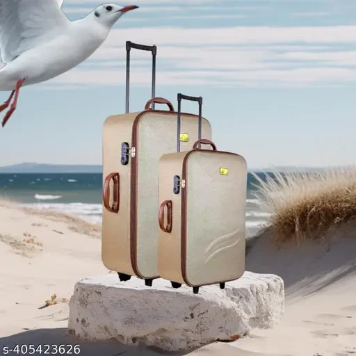 Elegant Latest Men Women Fancy Modern Suitcase Trendy Hand Bags Trolly Bags with Wheels Combo