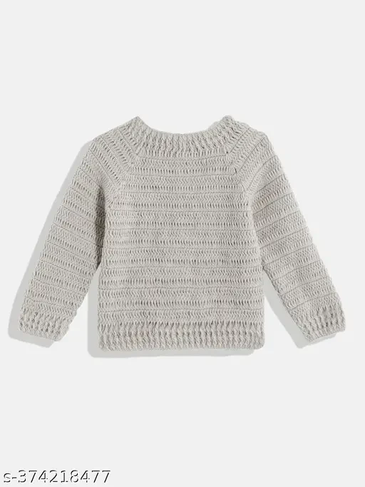 Woollen Hand Knitted Clothing Set With Cap And Pjama-Grey