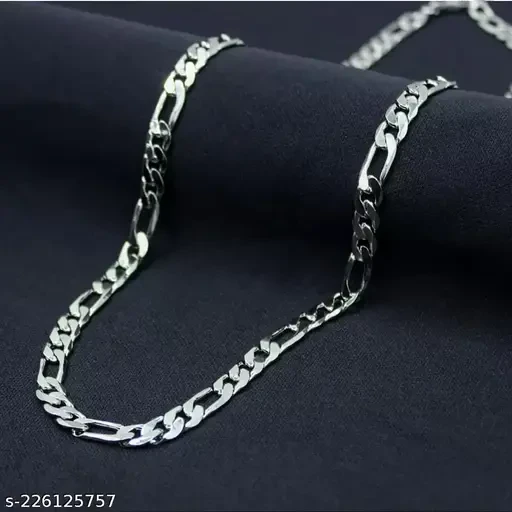 stylish sachin silver best quality chain figaro for men and boys